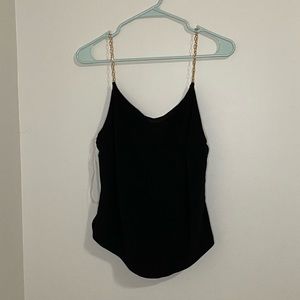 Black top with chain straps